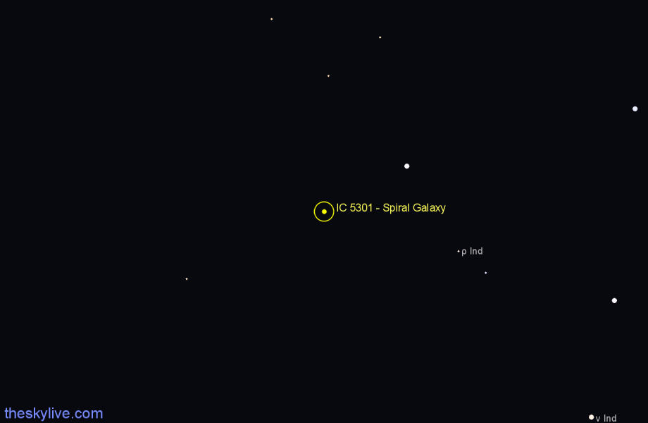 Finder chart IC 5301 - Spiral Galaxy in Indus star