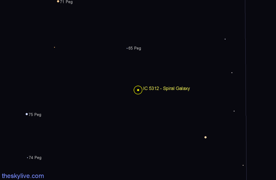 Finder chart IC 5312 - Spiral Galaxy in Pegasus star