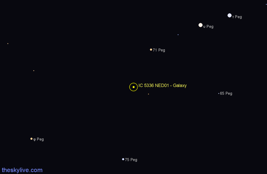 Finder chart IC 5336 NED01 - Galaxy in Pegasus star