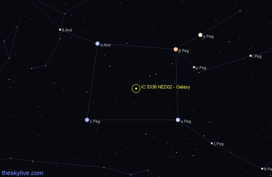 Finder chart IC 5336 NED02 - Galaxy in Pegasus star