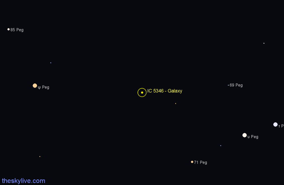 Finder chart IC 5346 - Galaxy in Pegasus star