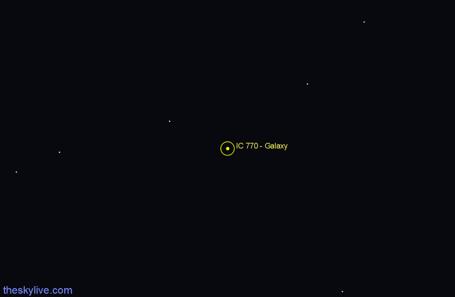 Finder chart IC 770 - Galaxy in Virgo star