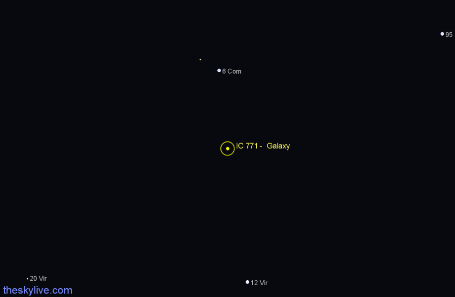 Finder chart IC 771 -  Galaxy in Virgo star