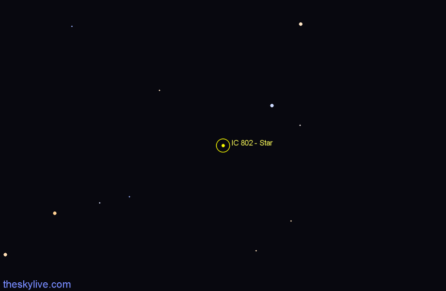 Finder chart IC 802 - Star in Draco star