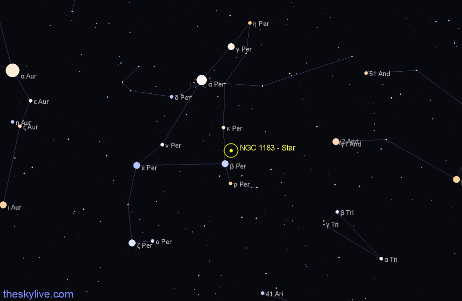 Finder chart NGC 1183 - Star in Perseus star