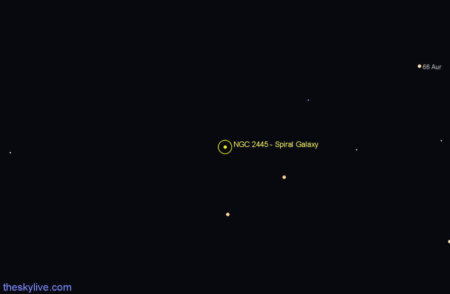 Finder chart NGC 2445 - Spiral Galaxy in Lynx star