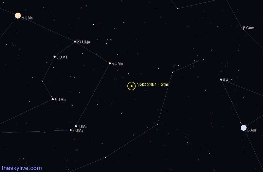 Finder chart NGC 2461 - Star in Lynx star