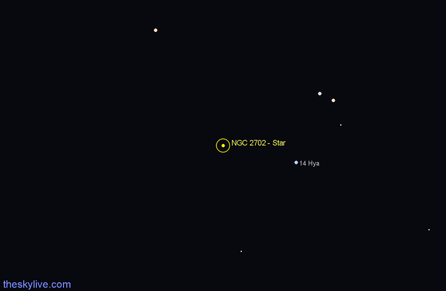 Finder chart NGC 2702 - Star in Hydra star