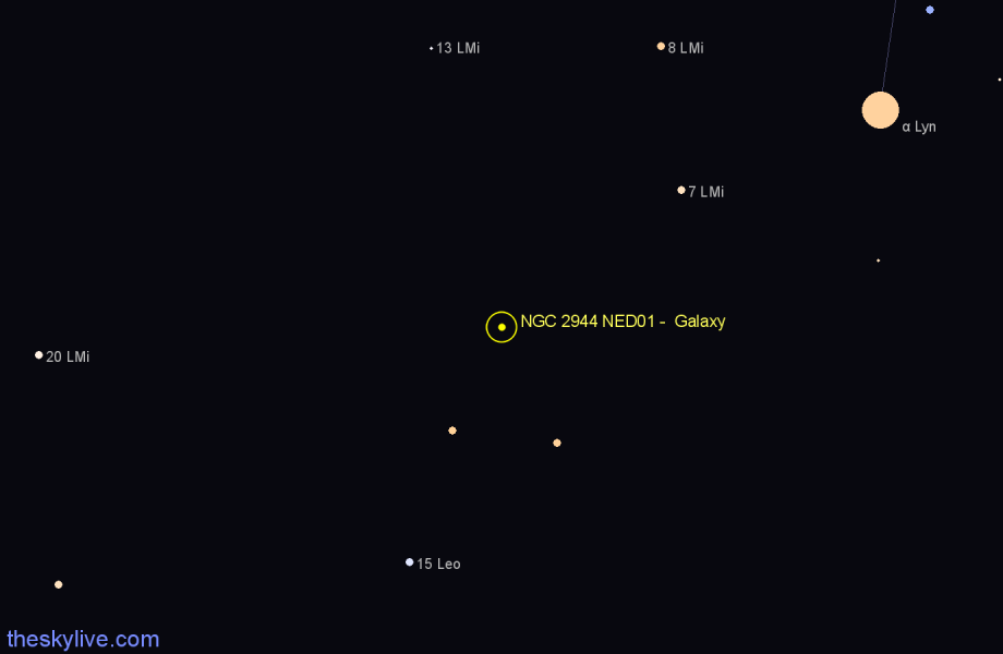 Finder chart NGC 2944 NED01 - Galaxy in Leo star