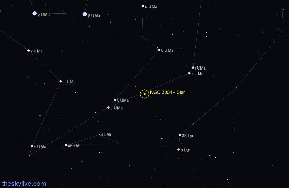 Finder chart NGC 3004 - Star in Ursa Major star