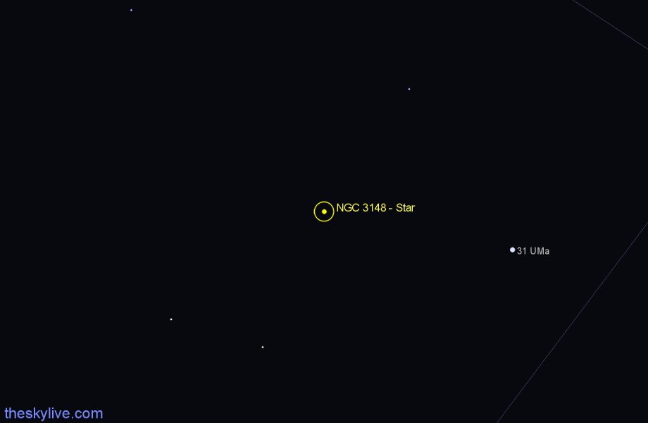 Finder chart NGC 3148 - Star in Ursa Major star