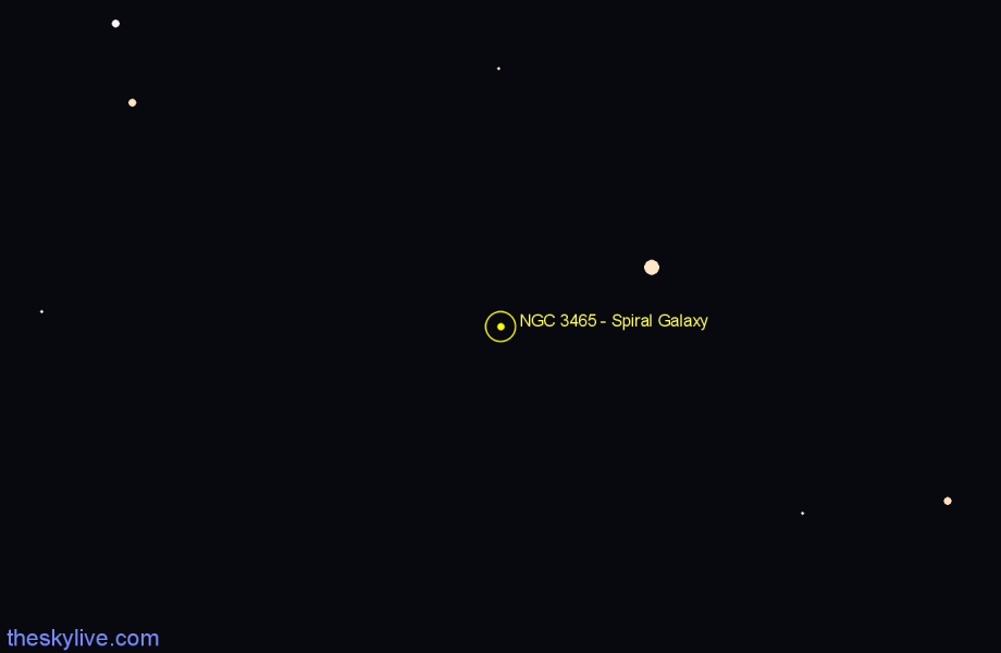 Finder chart NGC 3465 - Spiral Galaxy in Draco star