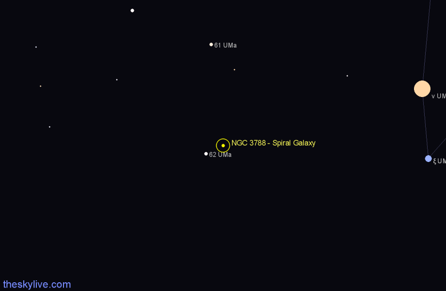 Finder chart NGC 3788 - Spiral Galaxy in Ursa Major star