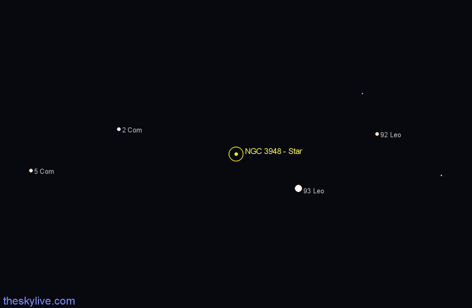Finder chart NGC 3948 - Star in Leo star