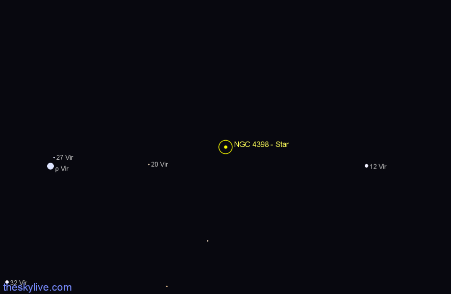 Finder chart NGC 4398 - Star in Virgo star