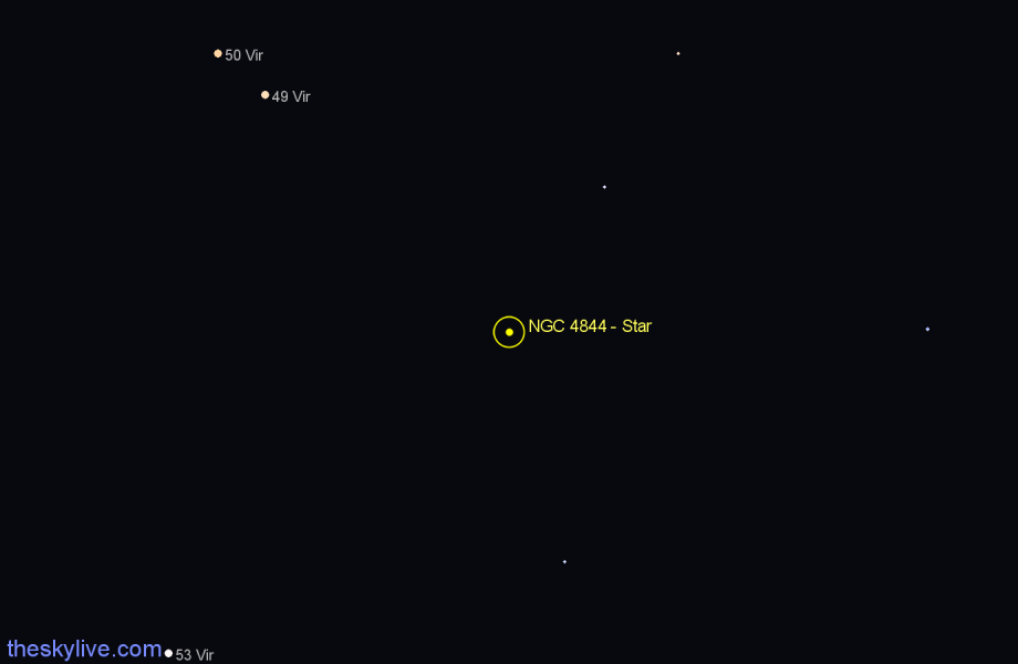 Finder chart NGC 4844 - Star in Virgo star