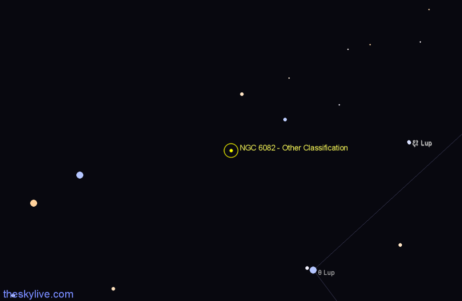 Finder chart NGC 6082 - Other Classification in Scorpius star