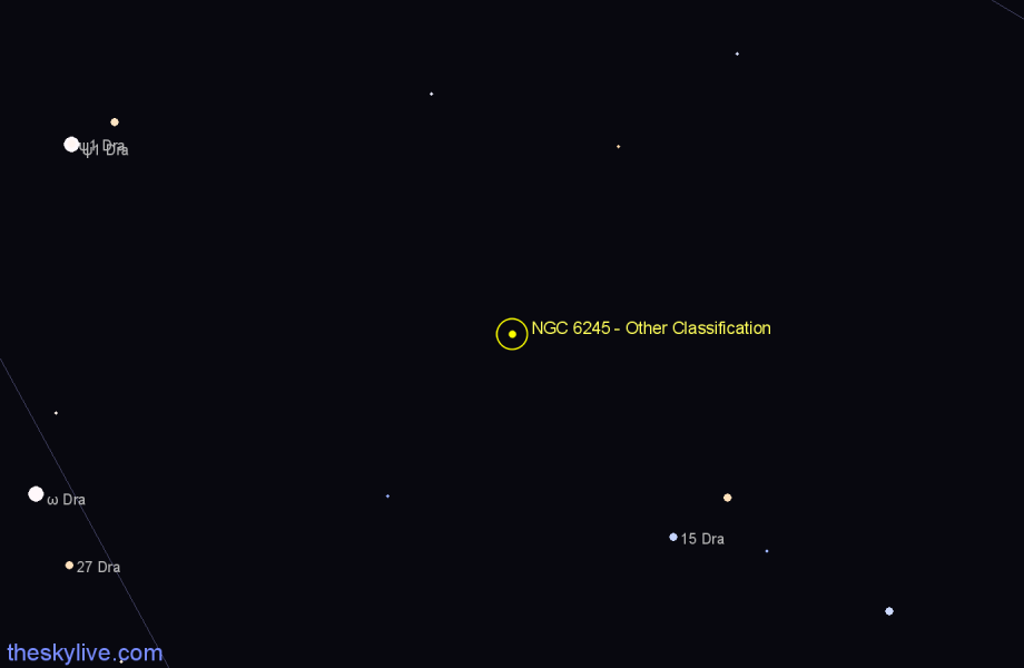 Finder chart NGC 6245 - Other Classification in Draco star