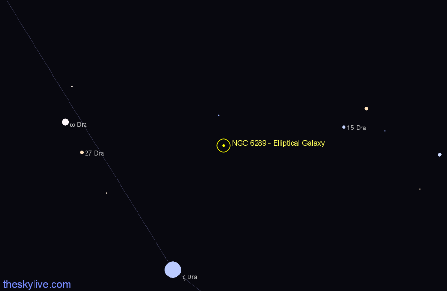Finder chart NGC 6289 - Elliptical Galaxy in Draco star
