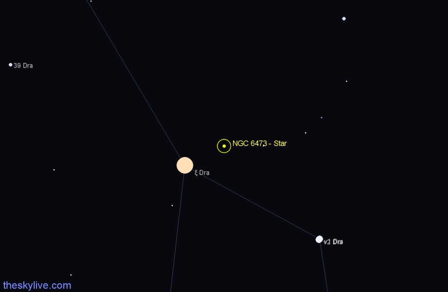 Finder chart NGC 6473 - Star in Draco star