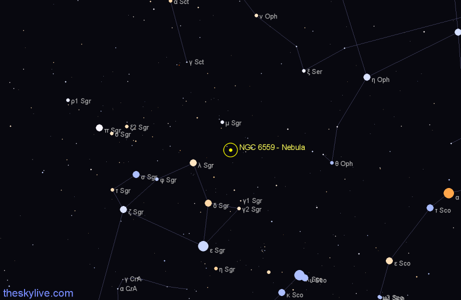 Ngc 6559 Nebula In Sagittarius Theskylive Com Ngc 6559 Nebula In Sagittarius Theskylive Com