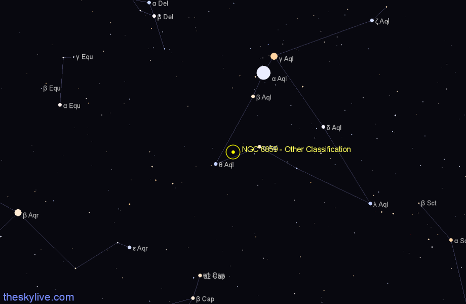 Finder chart NGC 6859 - Other Classification in Aquila star