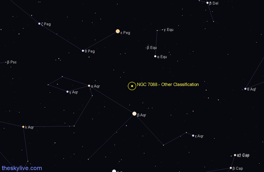 Finder chart NGC 7088 - Other Classification in Aquarius star