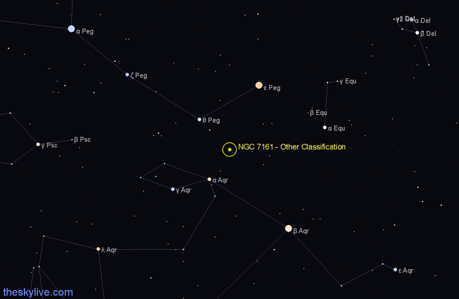 Finder chart NGC 7161 - Other Classification in Pegasus star