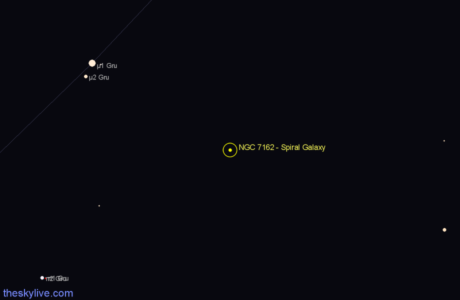 Finder chart NGC 7162 - Spiral Galaxy in Grus star