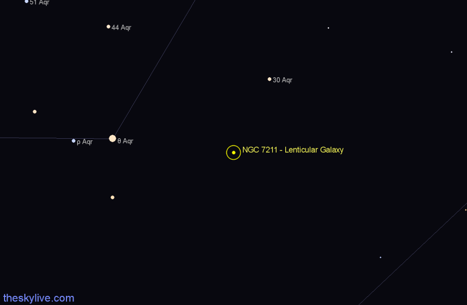 Finder chart NGC 7211 - Lenticular Galaxy in Aquarius star