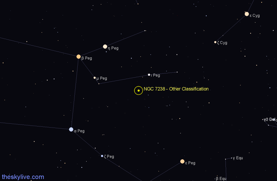 Finder chart NGC 7238 - Other Classification in Pegasus star