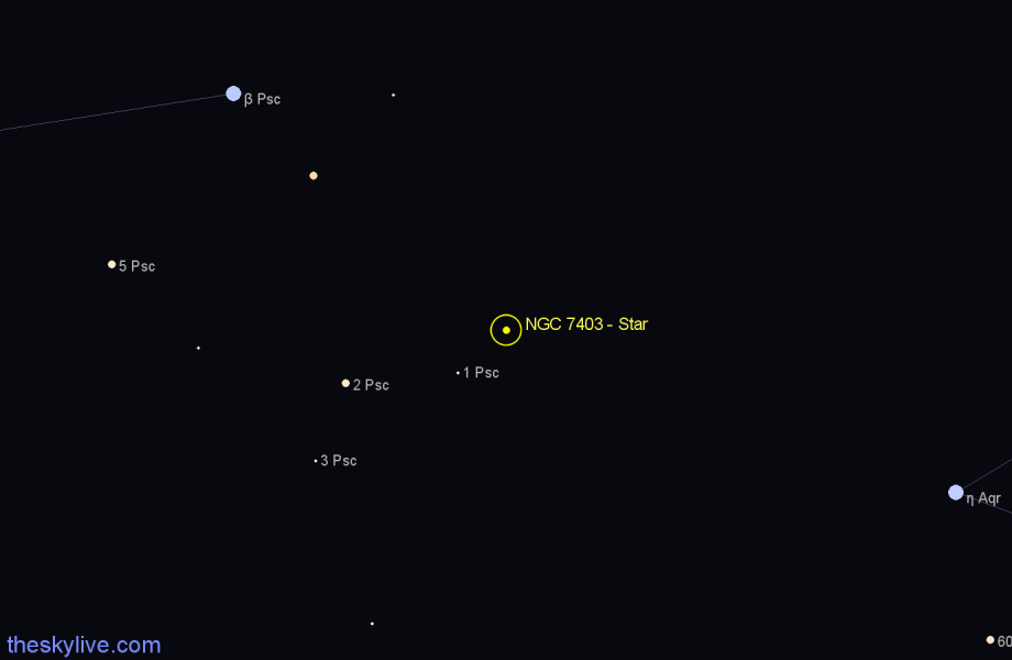 Finder chart NGC 7403 - Star in Pisces star