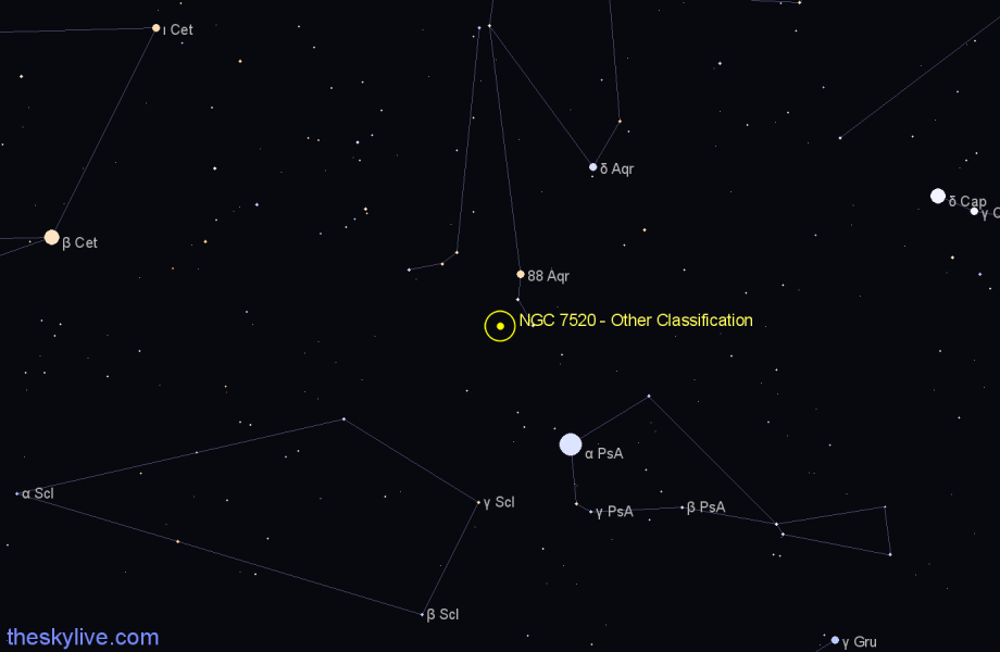 Finder chart NGC 7520 - Other Classification in Aquarius star