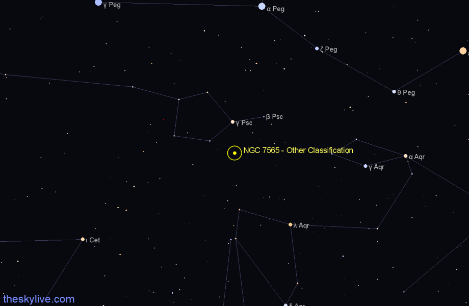 Finder chart NGC 7565 - Other Classification in Pisces star