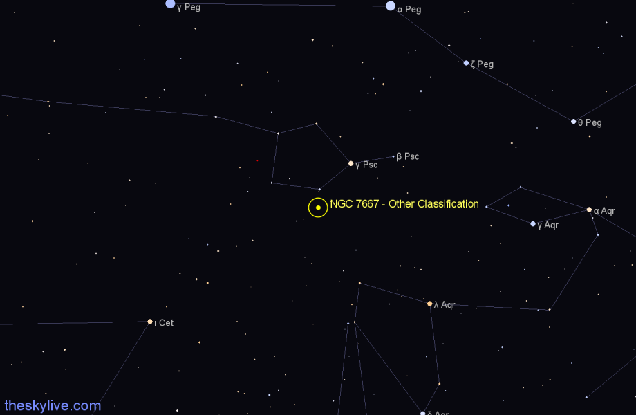 Finder chart NGC 7667 - Other Classification in Pisces star
