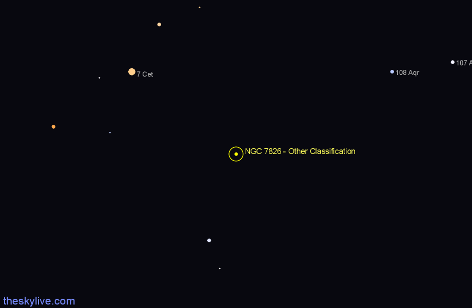 Finder chart NGC 7826 - Other Classification in Cetus star