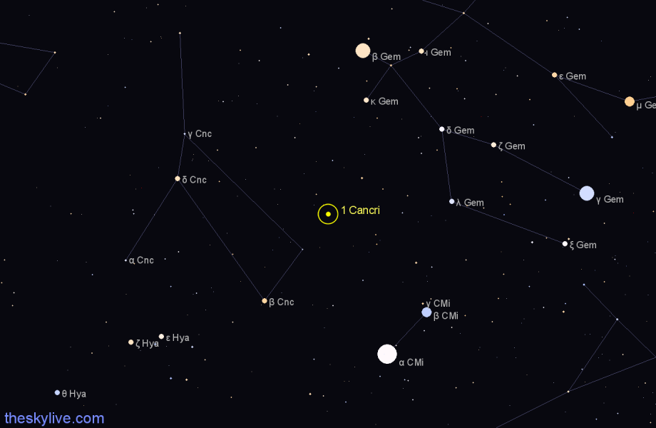 Finder chart 1 Cancri star