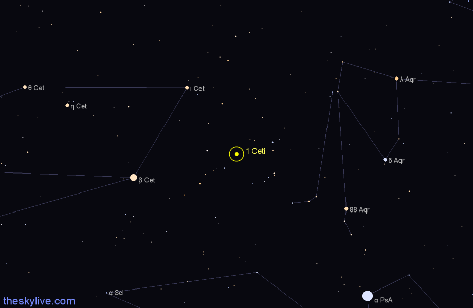 Finder chart 1 Ceti star