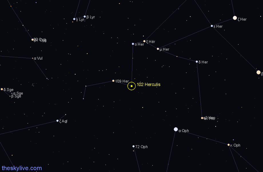 Finder chart 102 Herculis star