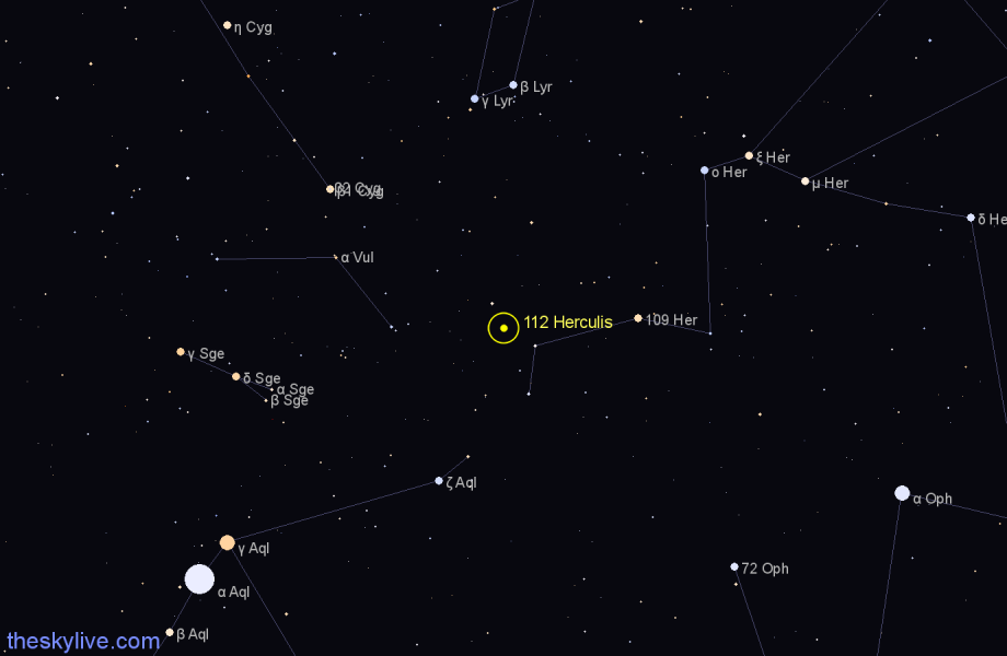 Finder chart 112 Herculis star