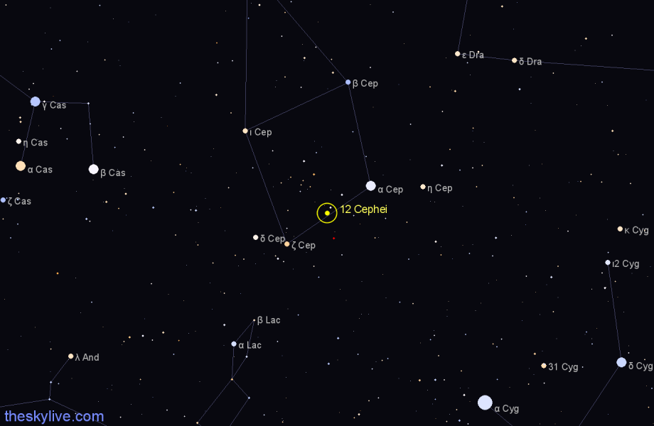 Finder chart 12 Cephei star