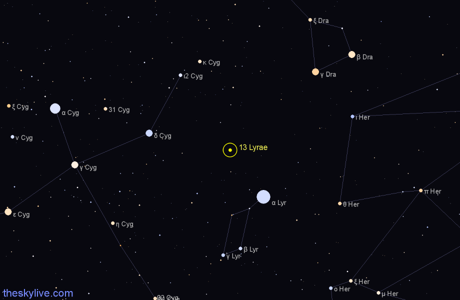 Lyra Star Chart