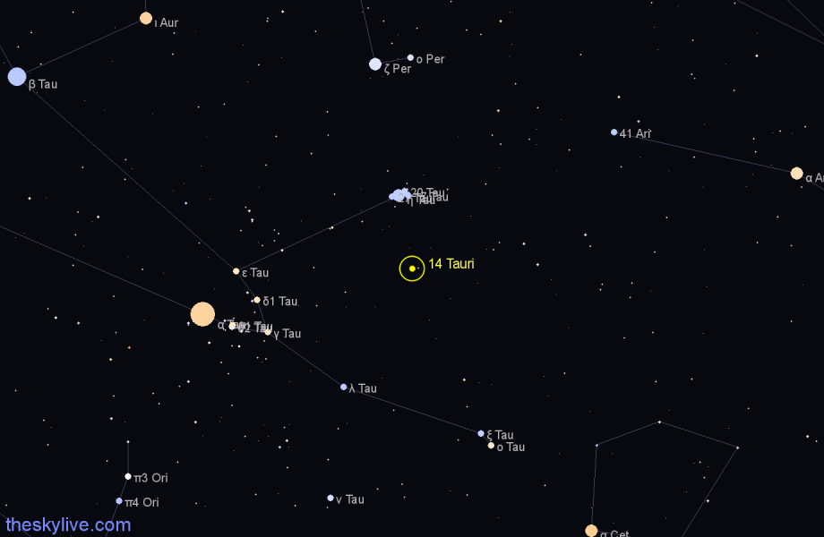 Finder chart 14 Tauri star