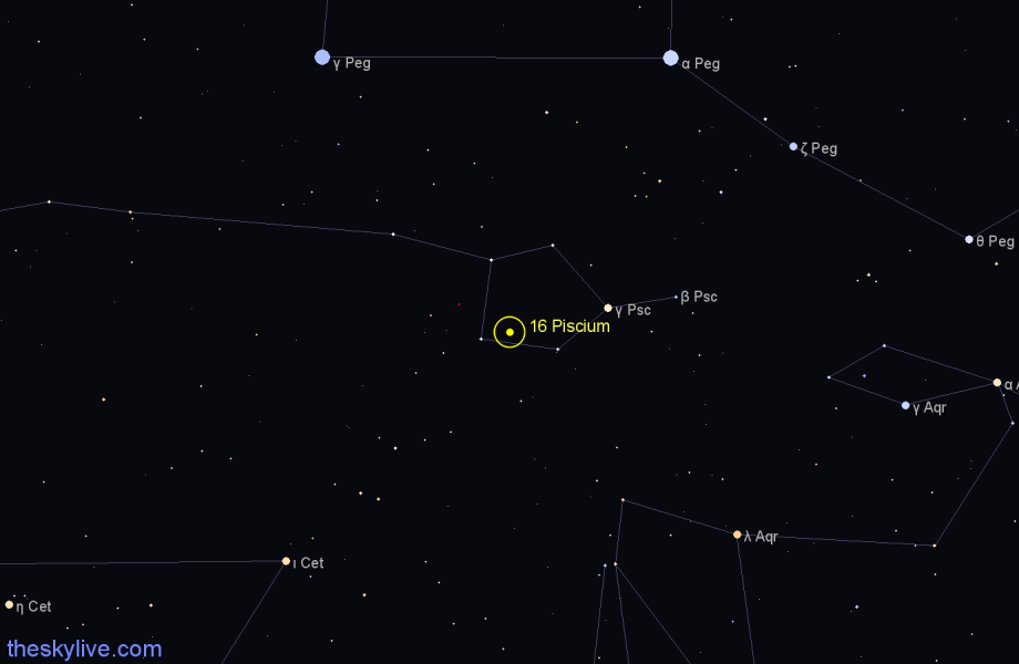 Finder chart 16 Piscium star