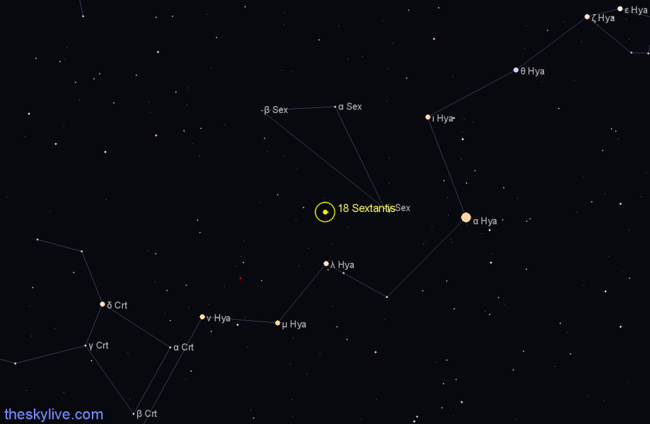 Finder chart 18 Sextantis star