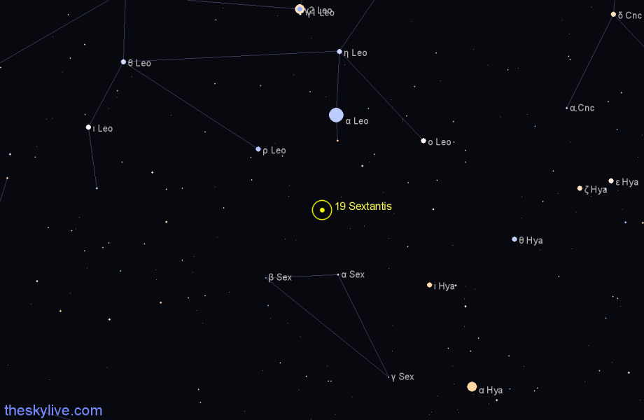 Finder chart 19 Sextantis star