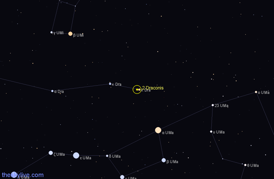Finder chart 2 Draconis star