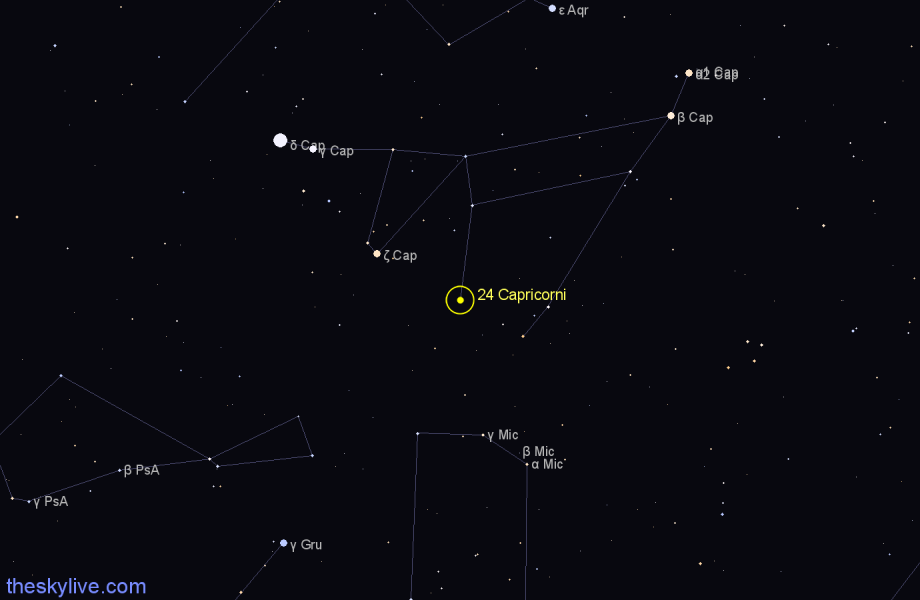 Finder chart 24 Capricorni star