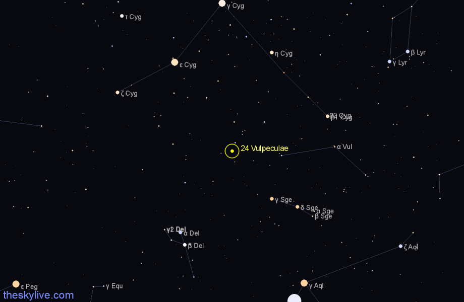 Finder chart 24 Vulpeculae star