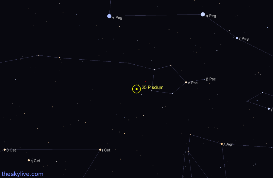 Finder chart 25 Piscium star